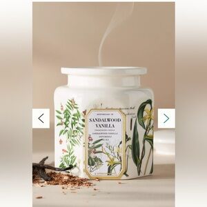 Anthropologie Apothecary 18 Woody Sandalwood Vanilla Ceramic Jar Candle